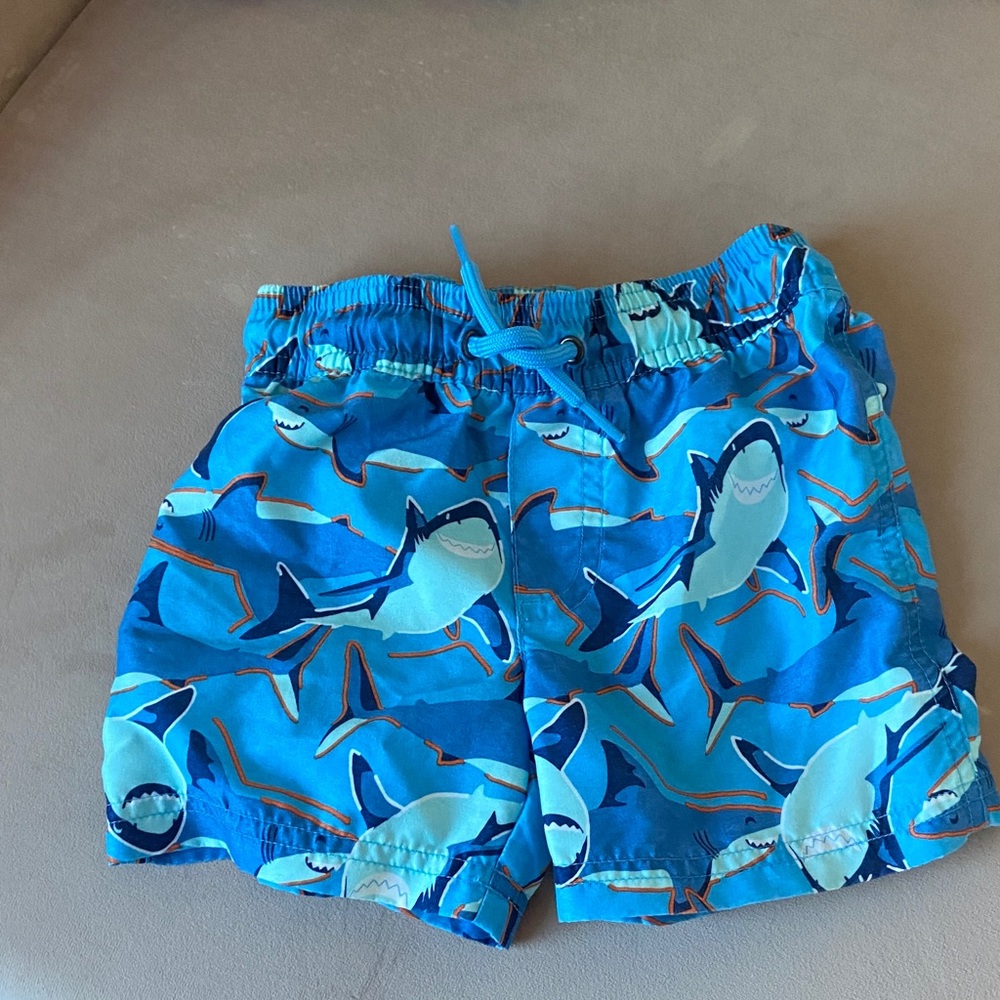 Carter's Ocean Blue Shark Print Swimsuit trunks 18 mos